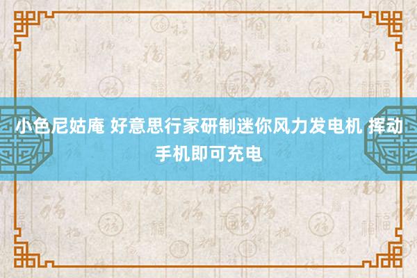 小色尼姑庵 好意思行家研制迷你风力发电机 挥动手机即可充电