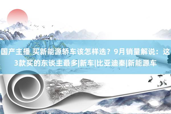 国产主播 买新能源轿车该怎样选？9月销量解说：这3款买的东谈主最多|新车|比亚迪秦|新能源车