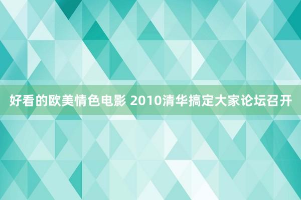 好看的欧美情色电影 2010清华搞定大家论坛召开